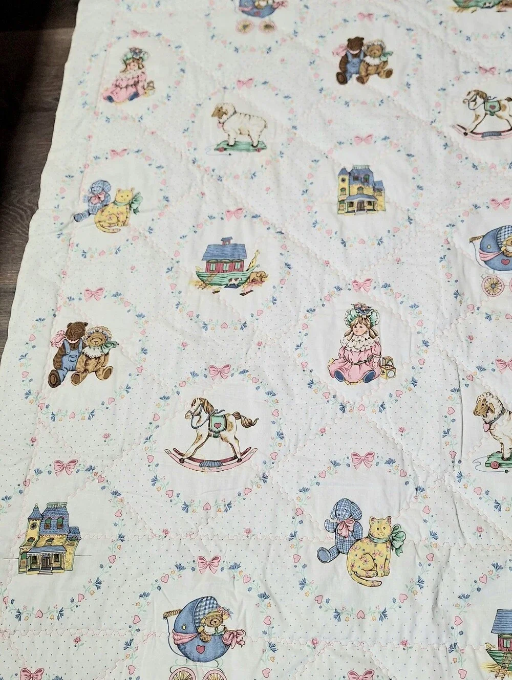 Glenna Jean Vintage Handmade Child's Quilt 71 X 41